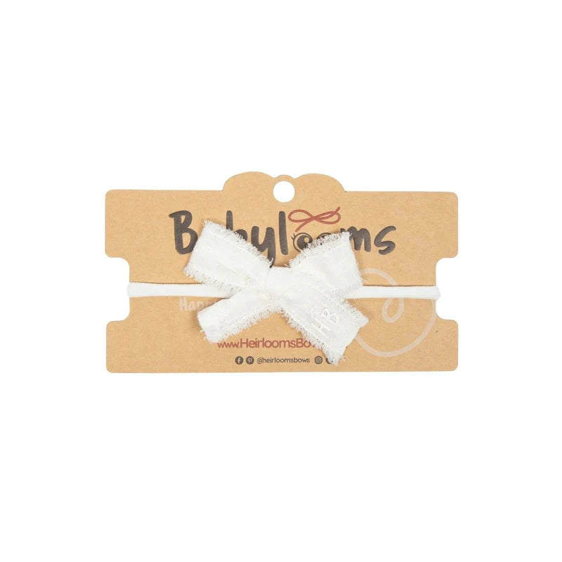 baby band thin eyelet bow