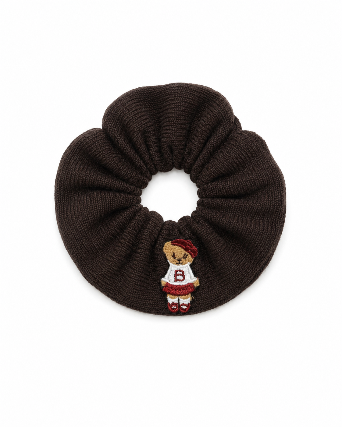 pony scrunchie teddy knits