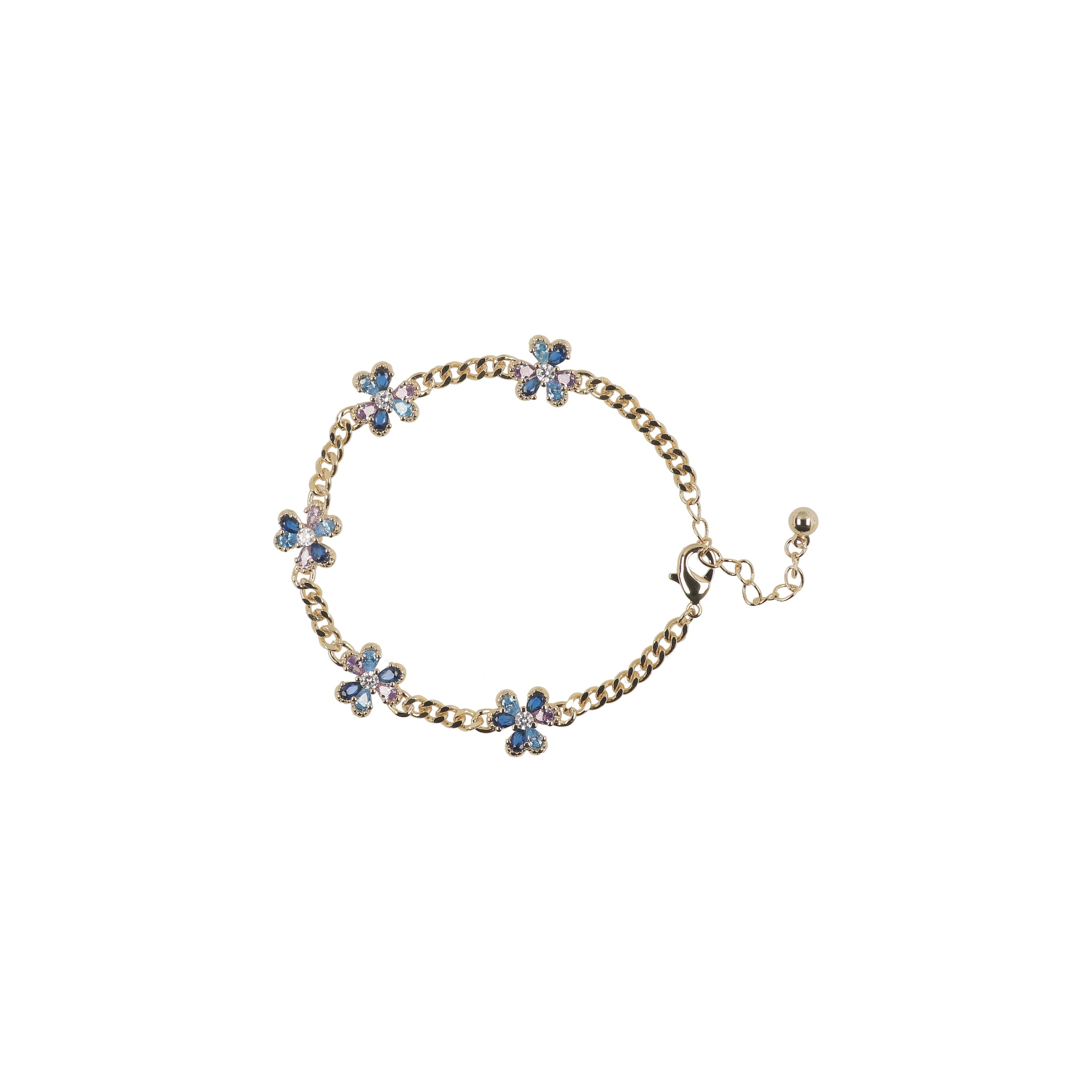 bracelet cz trio petals