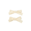 clip sparkle heavy satin bow set