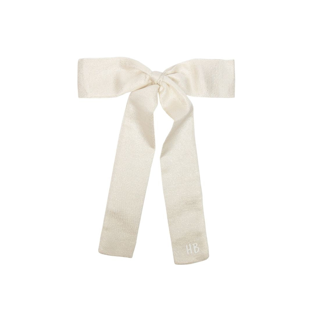 clip sparkle heavy satin bow