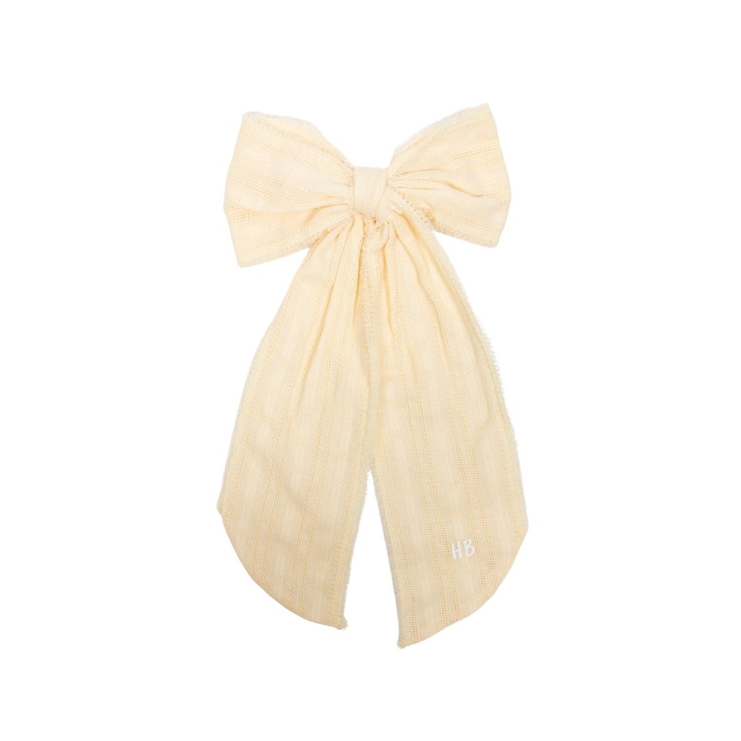 clip thin eyelet bow