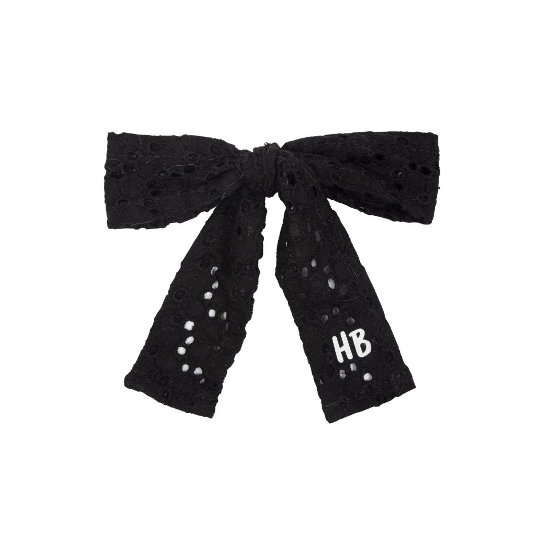 clip heavy eyelet bow