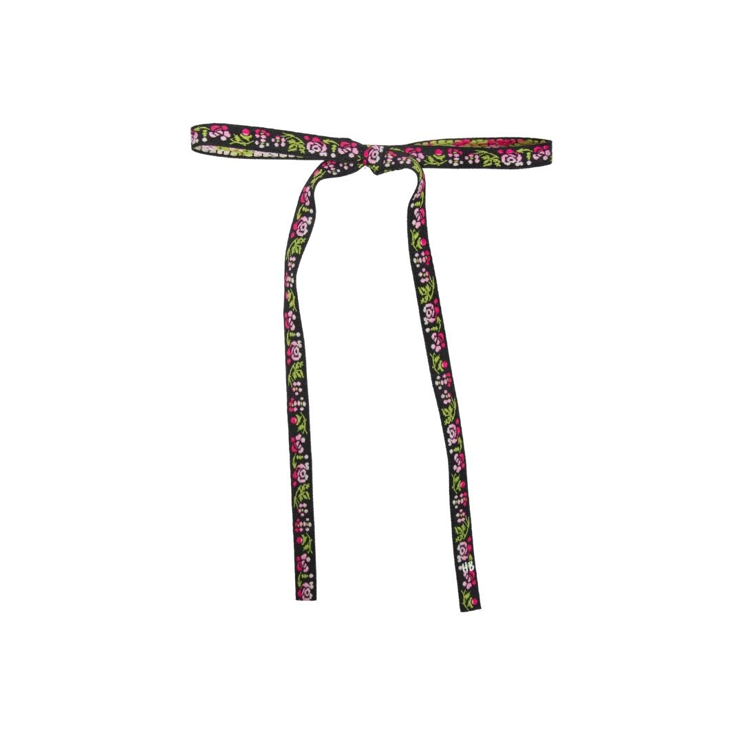 clip embroidered ribbon bow