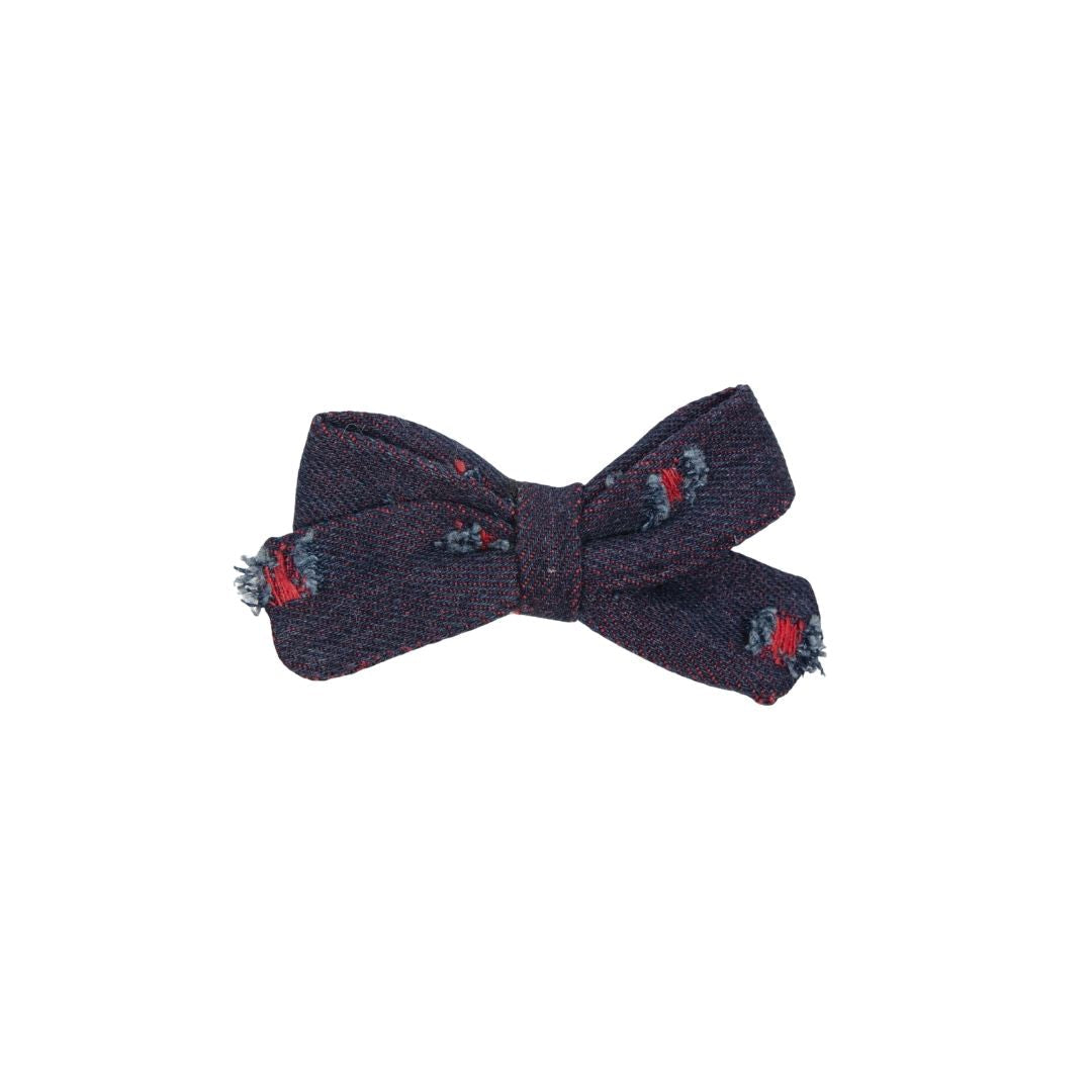 clip snap fray denim set