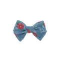 clip denim cherry bow