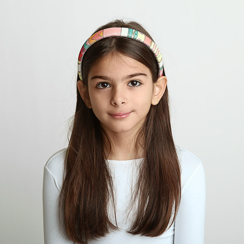 headband pucci inspired print mesh