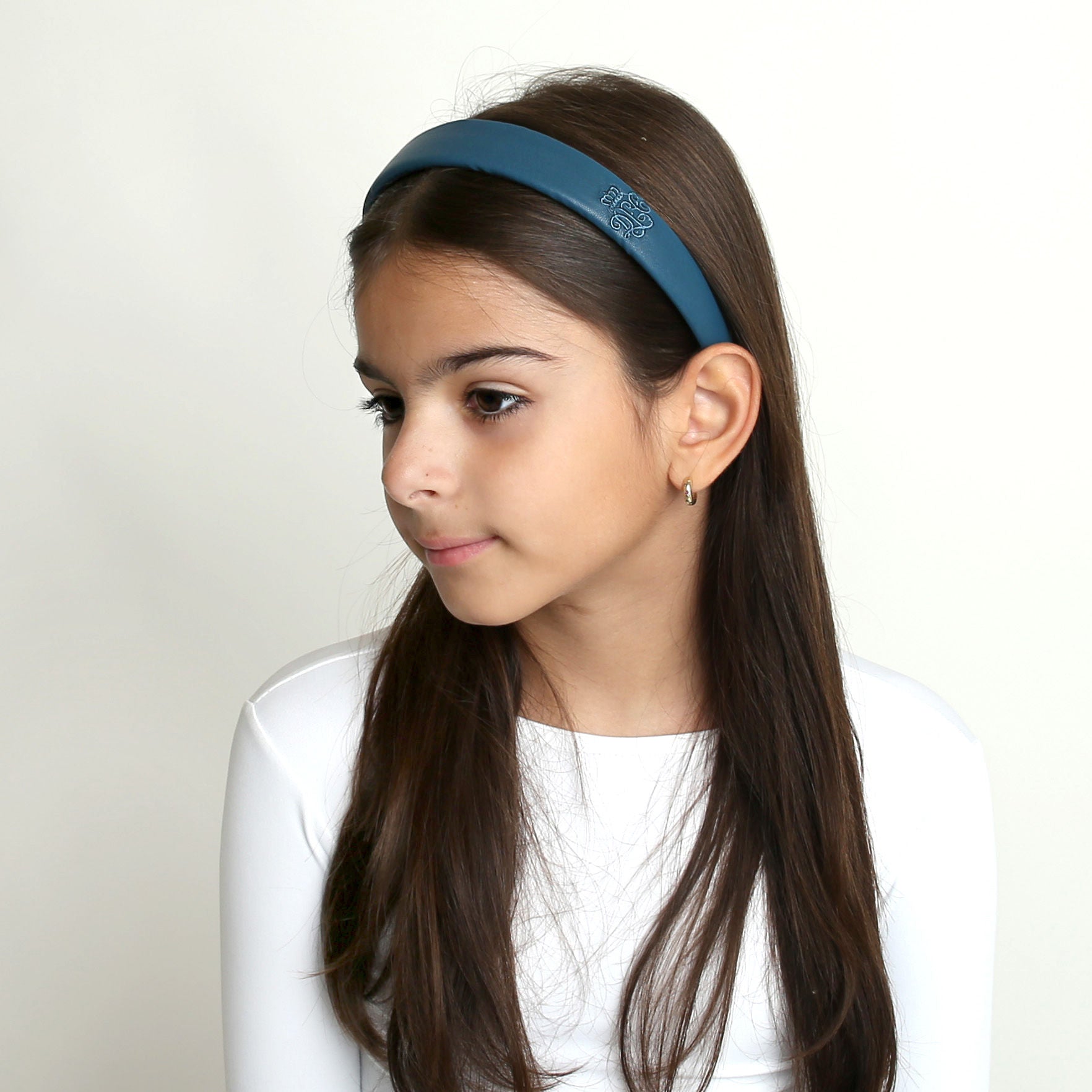 headband embroidered crown logo padded