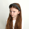 headband gold applique padded bow