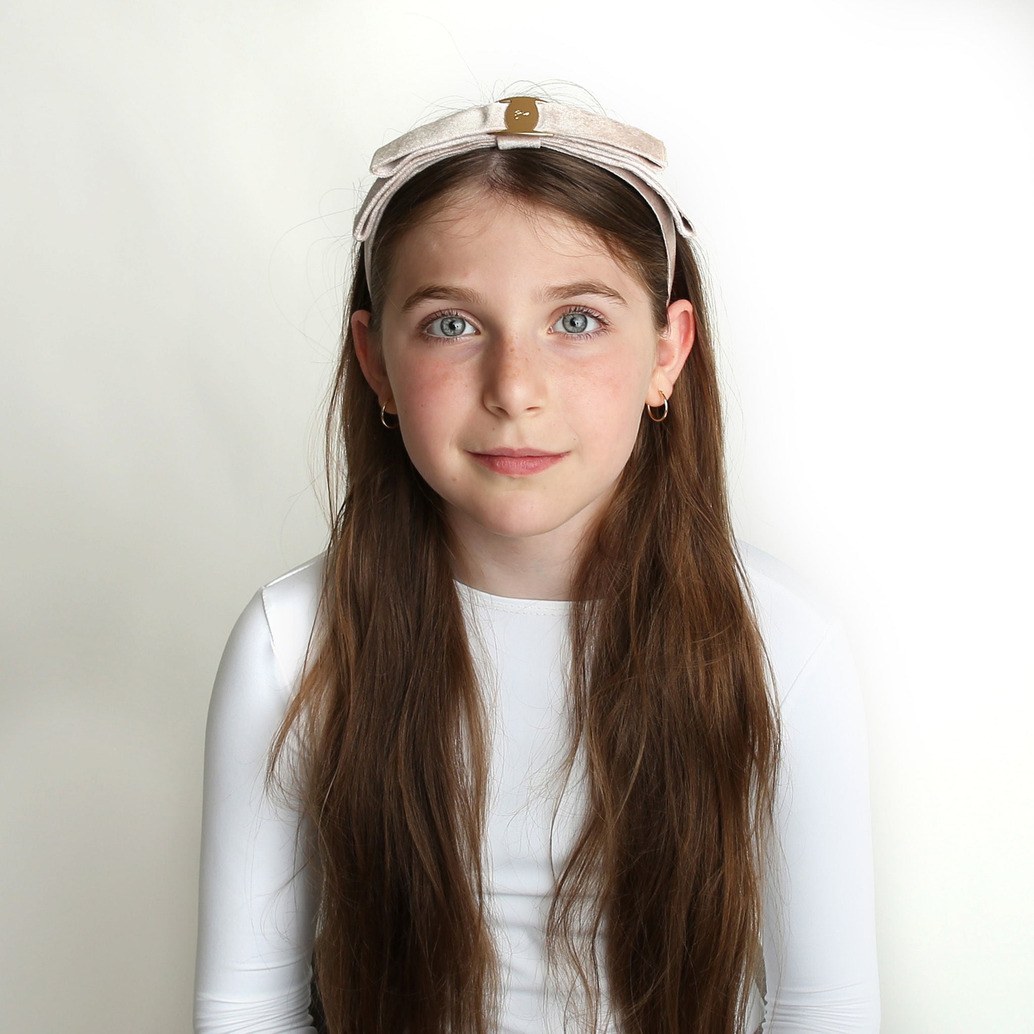 headband metal inspired clasp bow