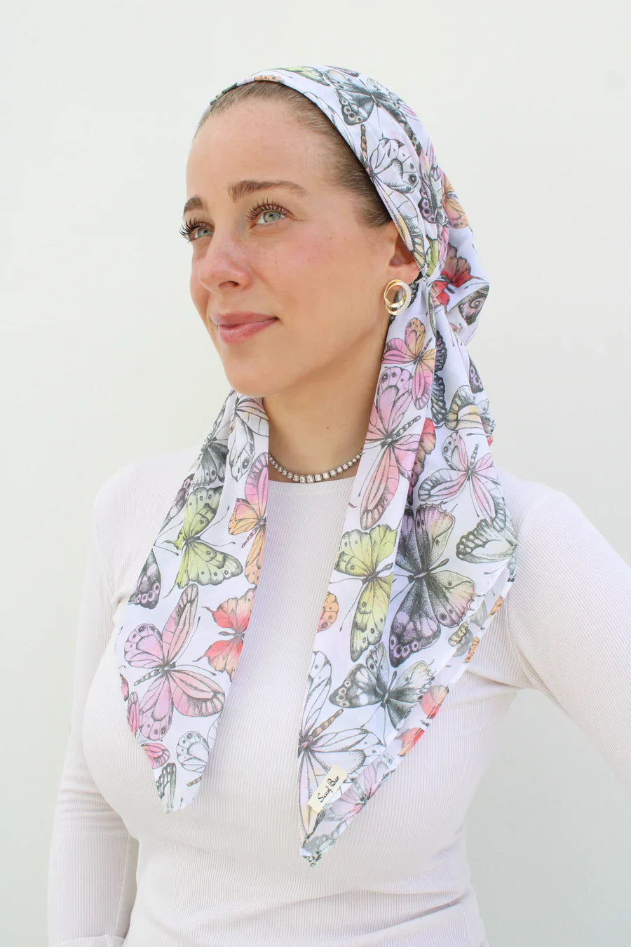 headscarf short pretied pattern