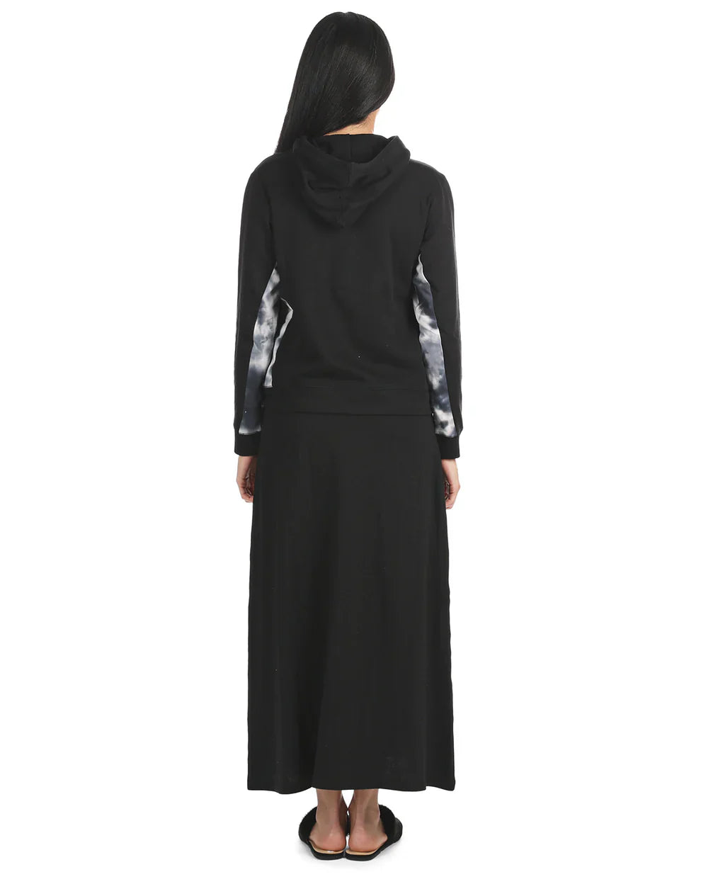 bathrobe 2 pc french terry zip up hoodie and skirt