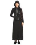 bathrobe 2 pc french terry zip up hoodie and skirt
