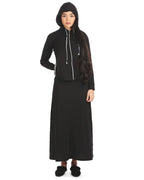 bathrobe 2 pc french terry zip up hoodie and skirt