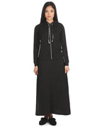 bathrobe 2 pc french terry zip up hoodie and skirt