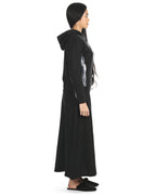 bathrobe 2 pc french terry zip up hoodie and skirt