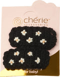 clip snap embroidered crochet set