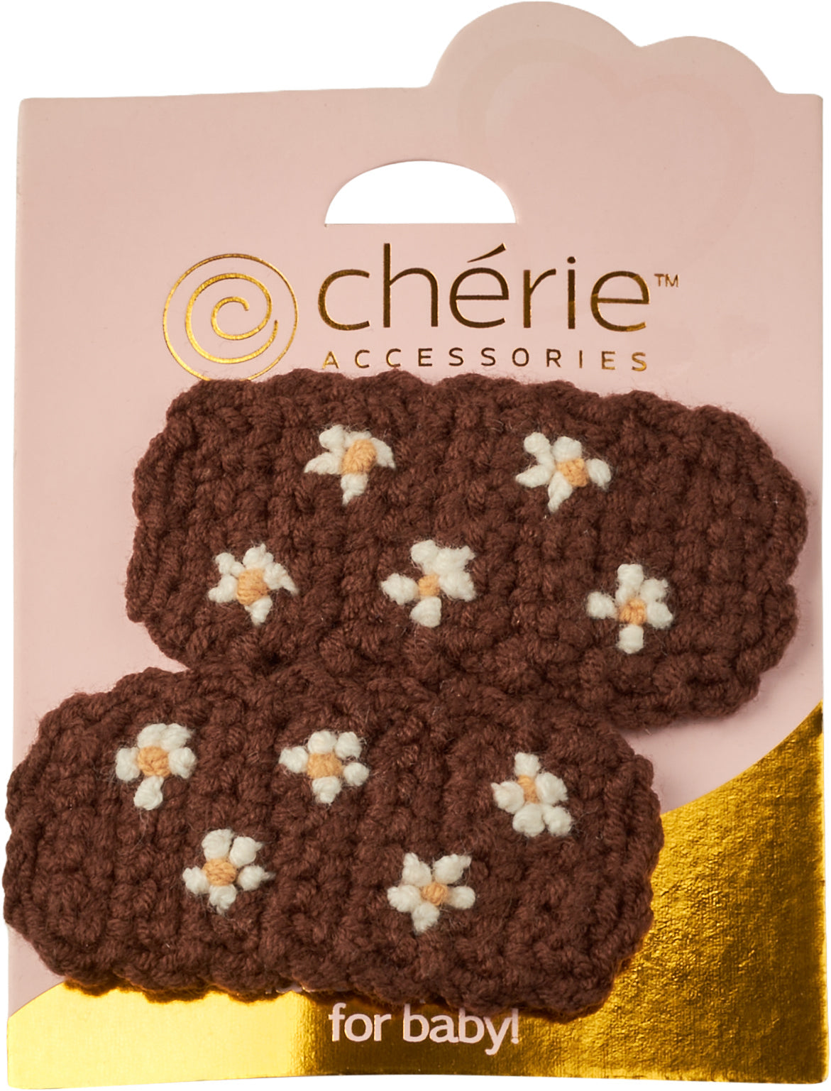 clip snap embroidered crochet set