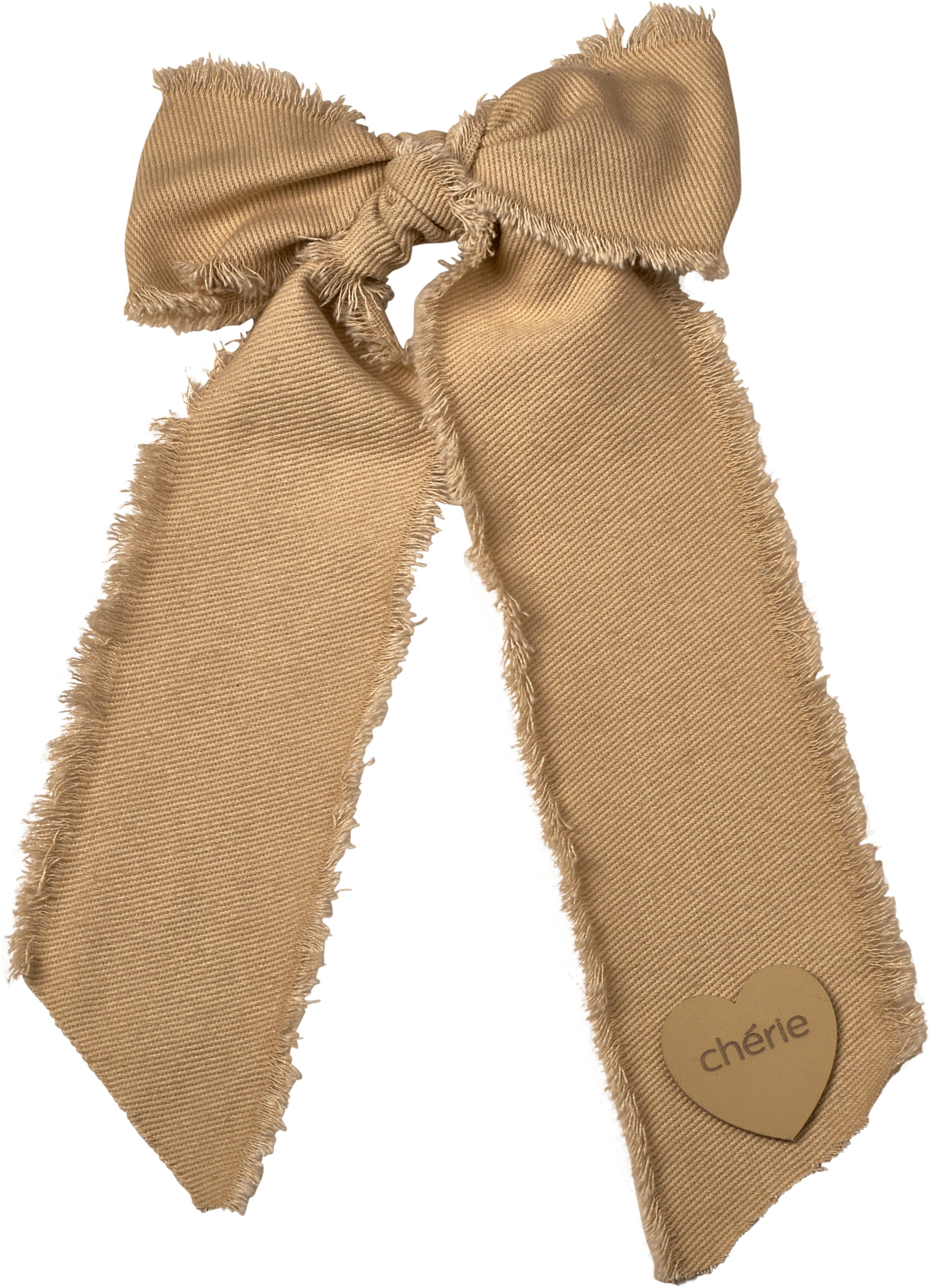 clip denim fringe heart