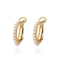 earring huggie rounded pearl