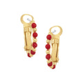earring huggie pearl & gold
