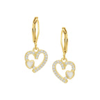 earring twisted u loop mop on outline heart