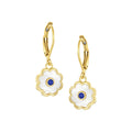 earring ball top soft mop flower