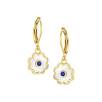 earring leverback soft mop flower