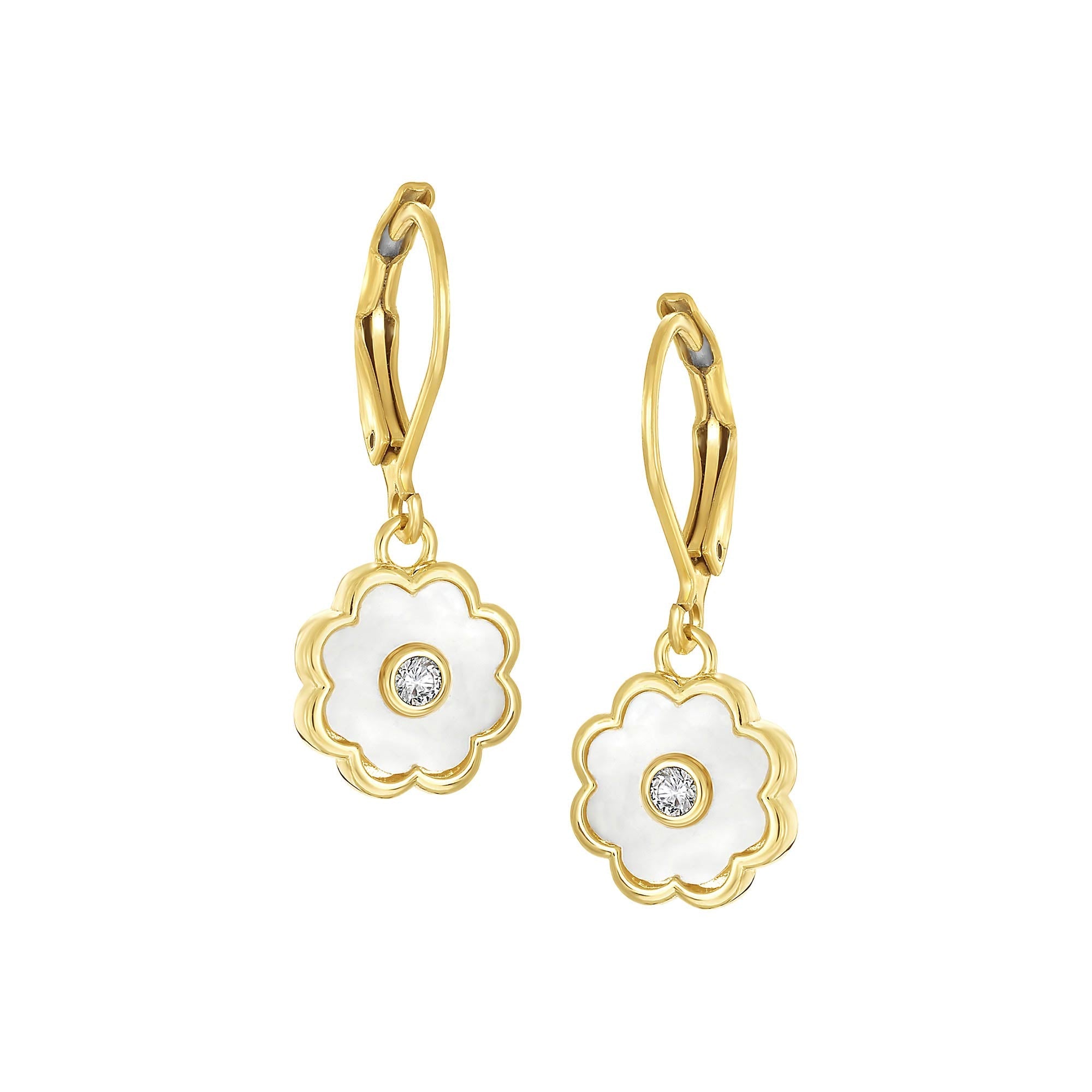 earring ball top soft mop flower
