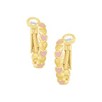 earring huggie lined hearts