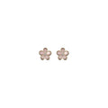 earring mother of pearl cz flower studs