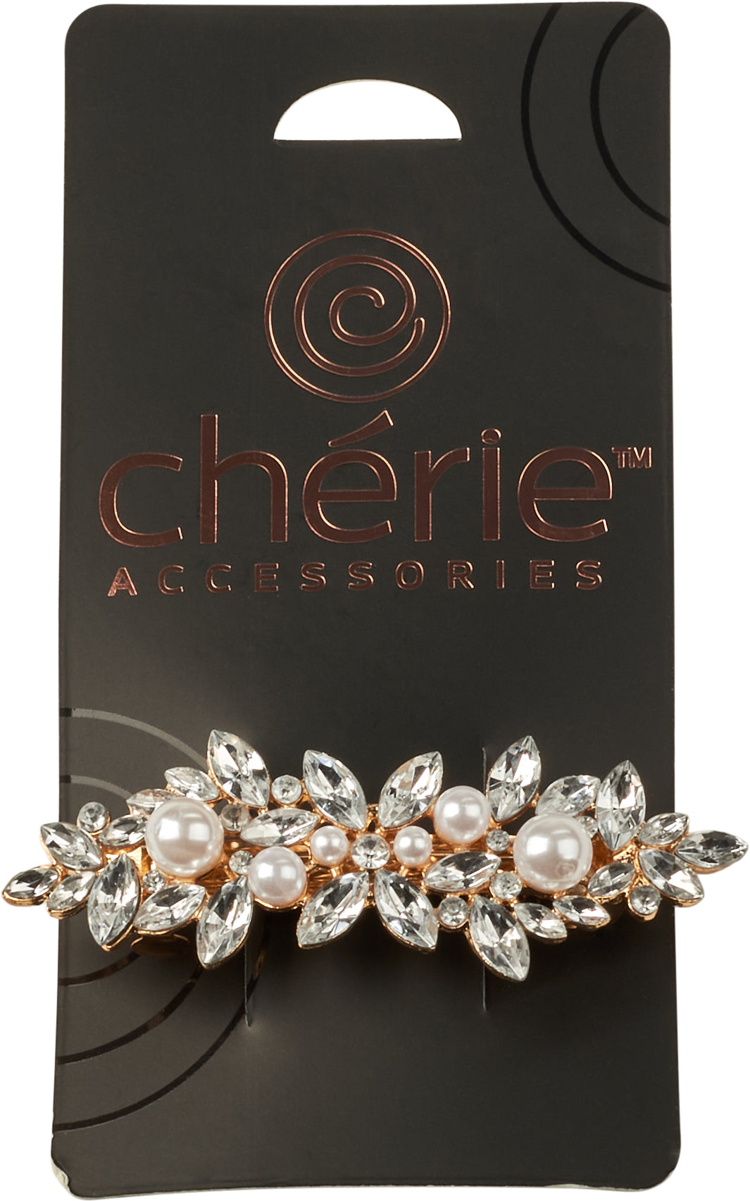 clip french pearl with rhinestone