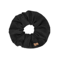 pony scrunchie denim luggage logo