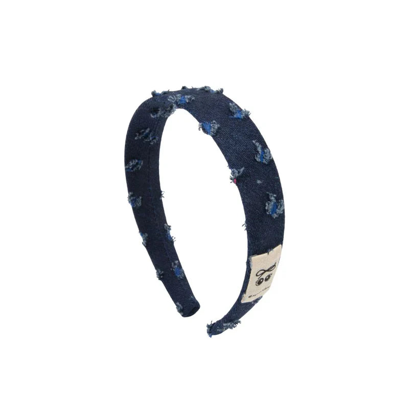 headband fray denim