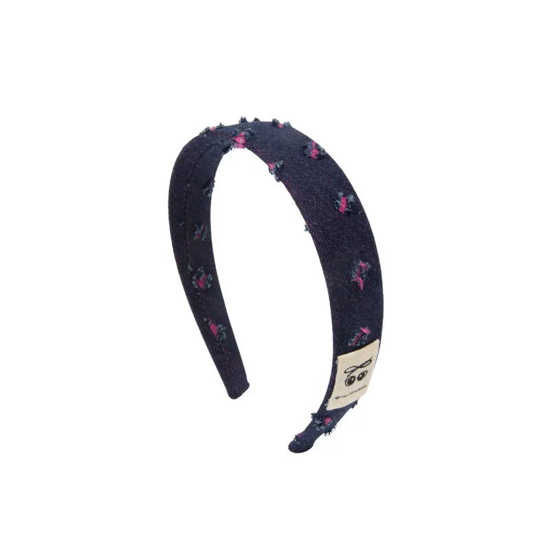 headband fray denim