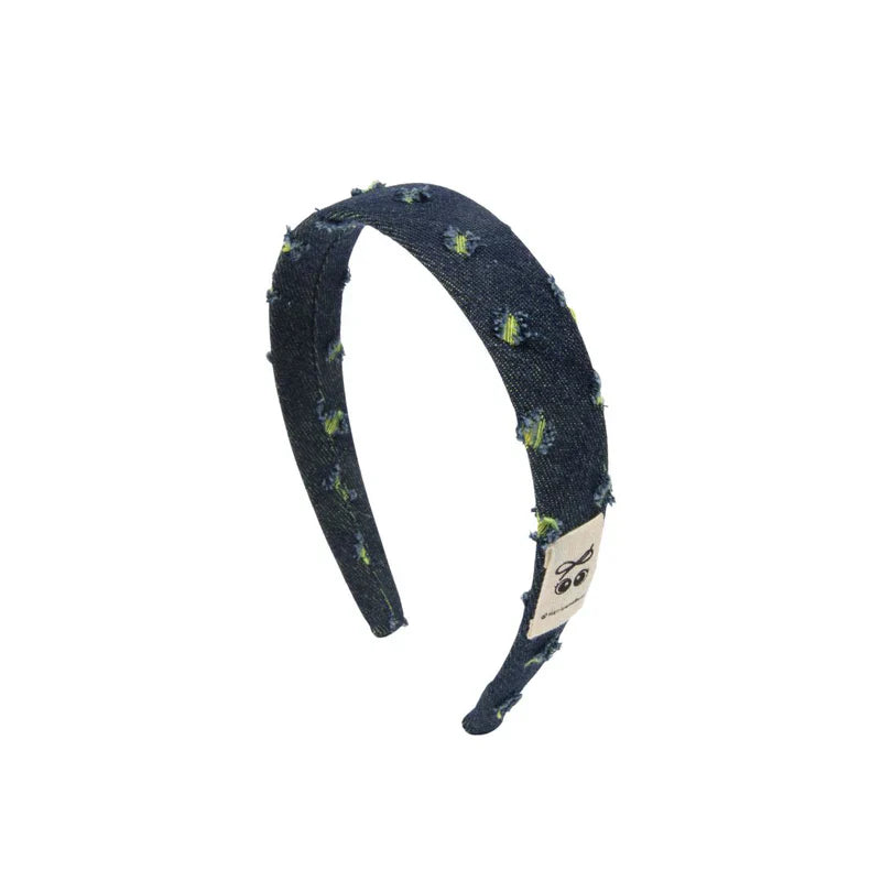 headband fray denim
