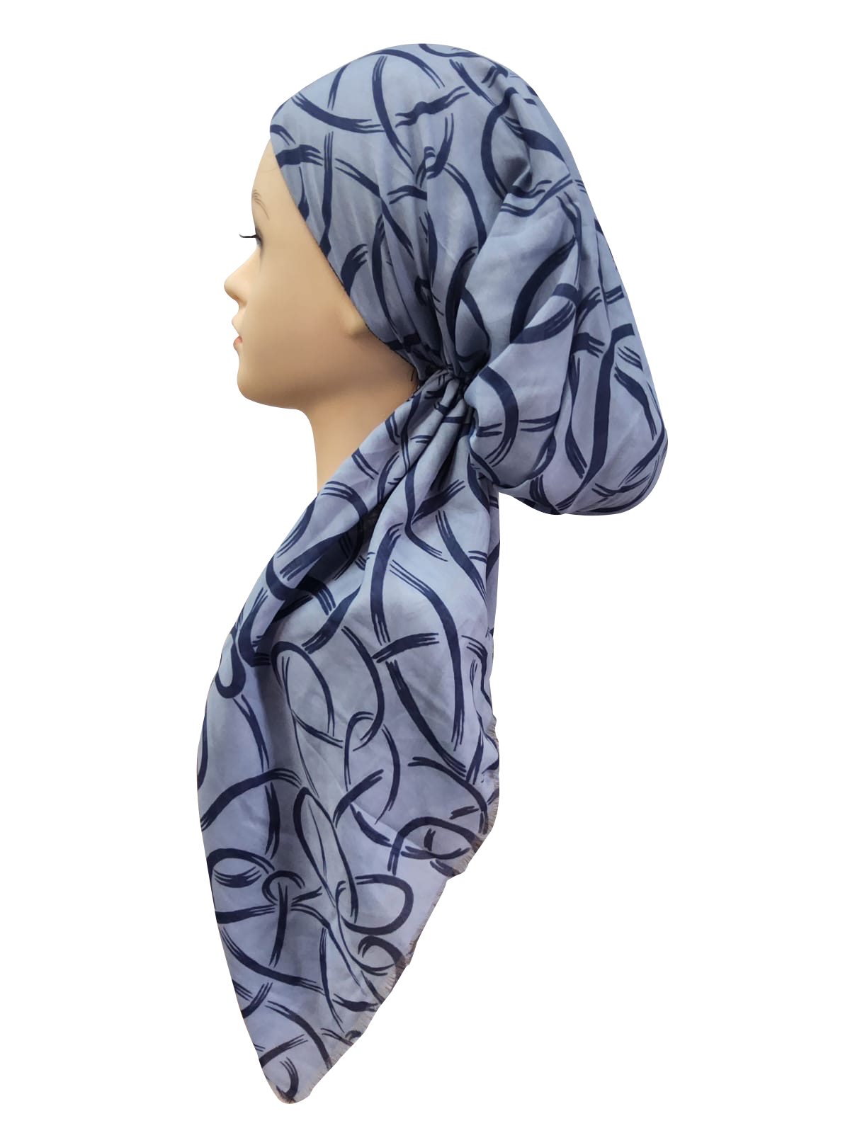 headscarf closed loopy swirls