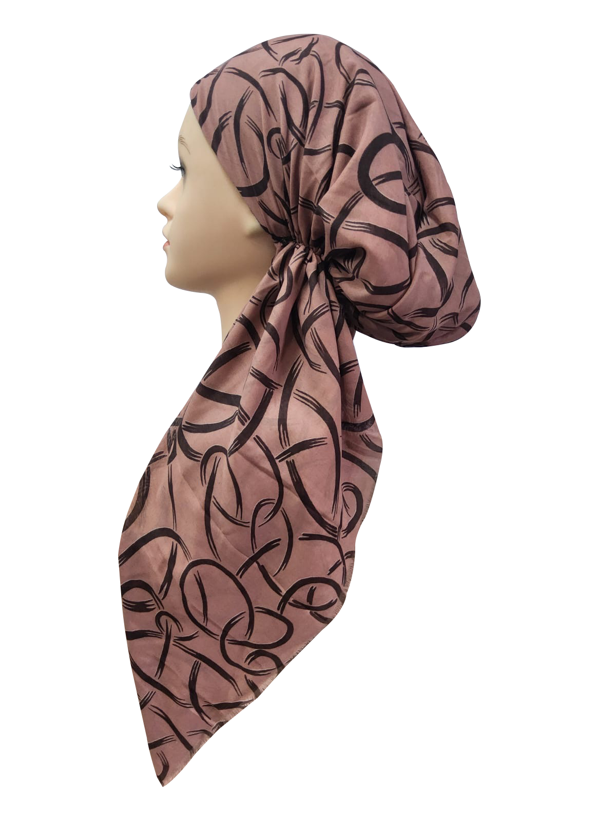 headscarf closed loopy swirls