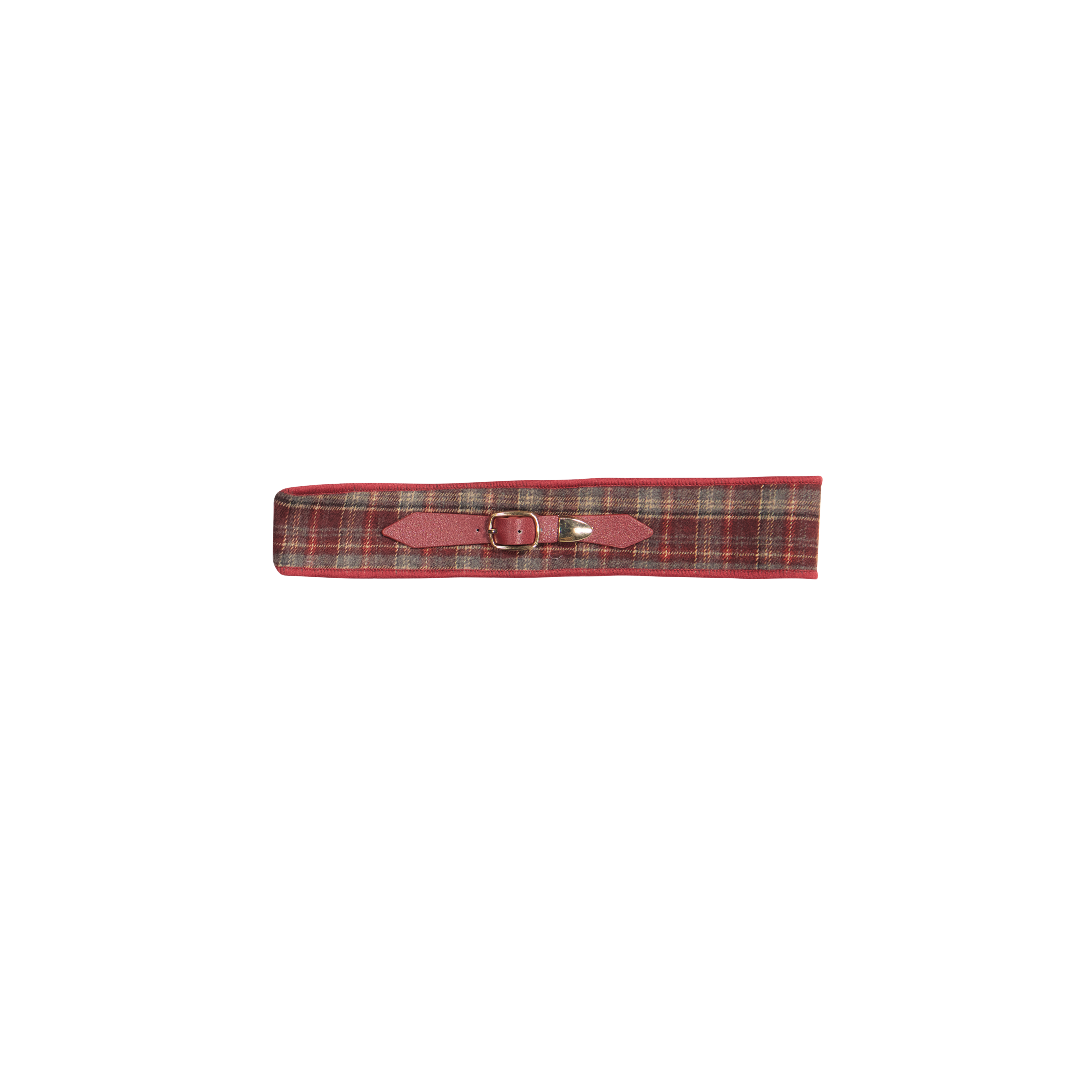 sweatband plaid buckle