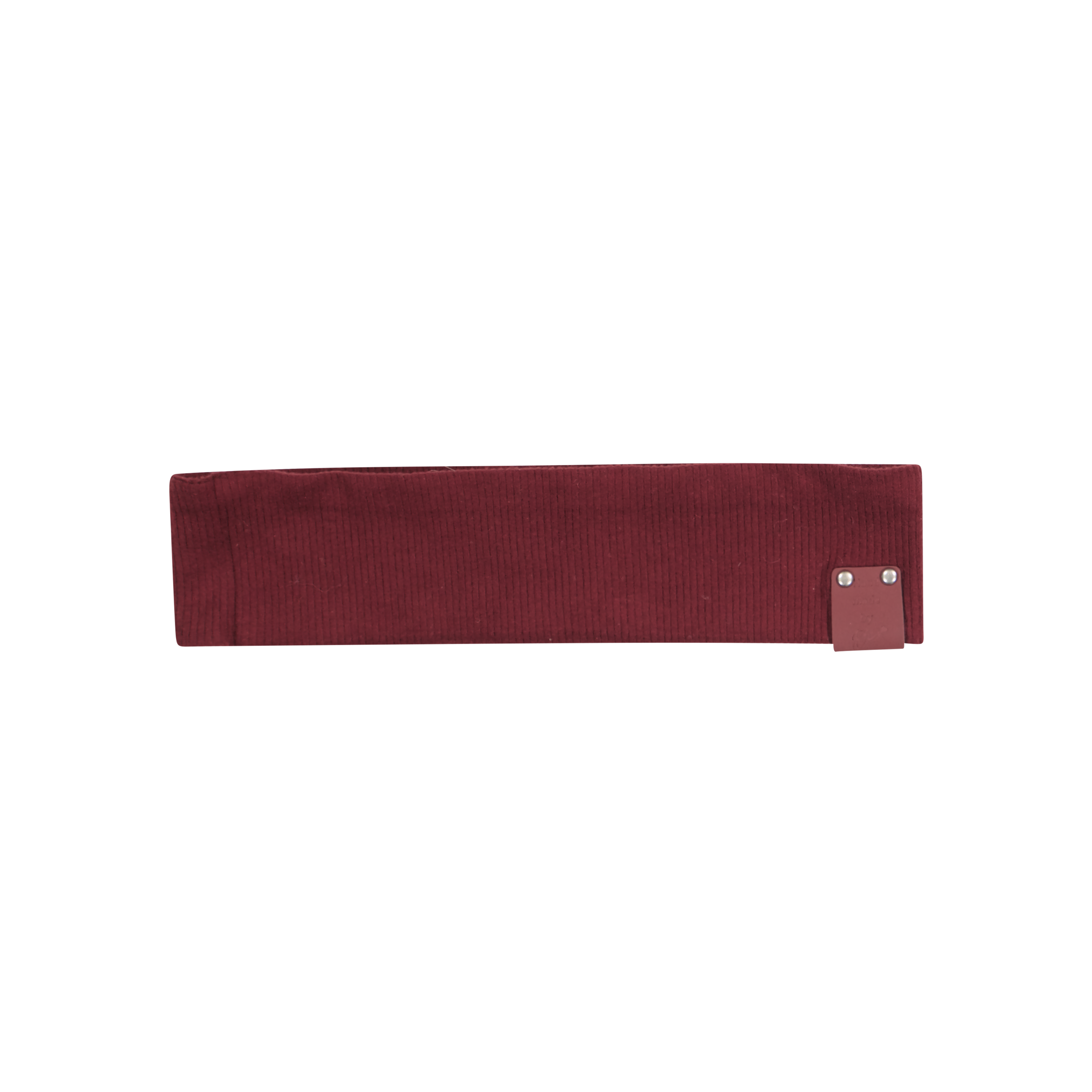 sweatband leather tab