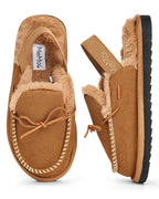 slippers suede bow