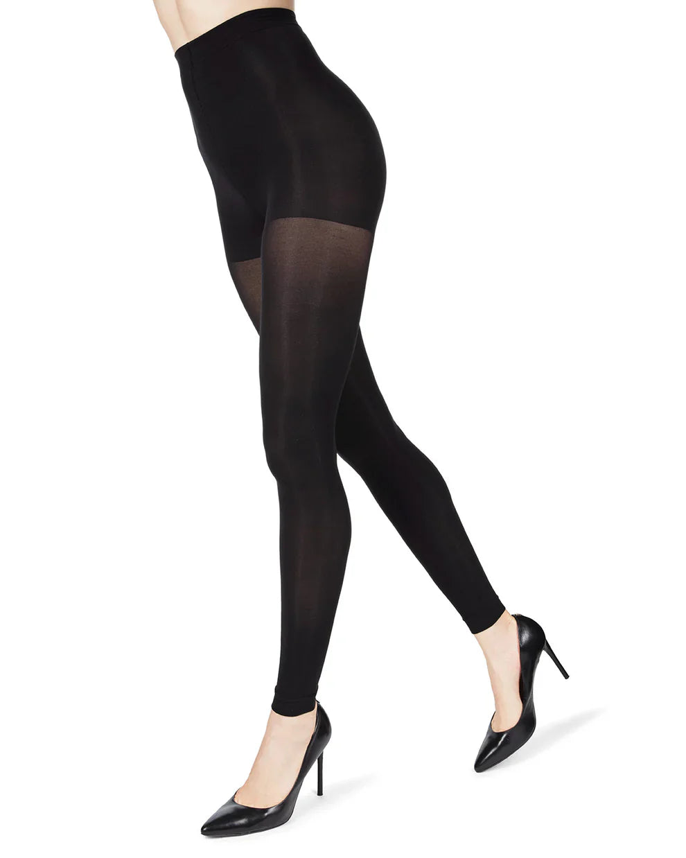 completely opaque control top footless tights