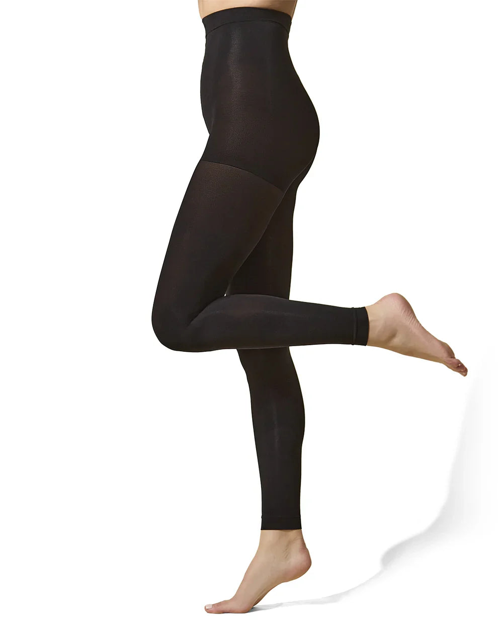 completely opaque control top footless tights