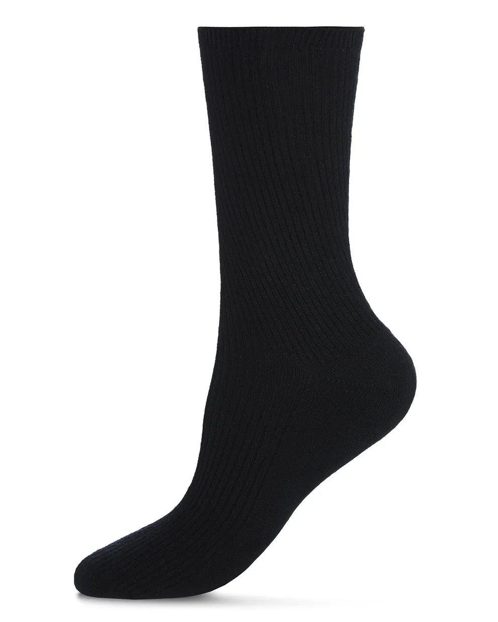 2pp bamboo ribbed crew socks