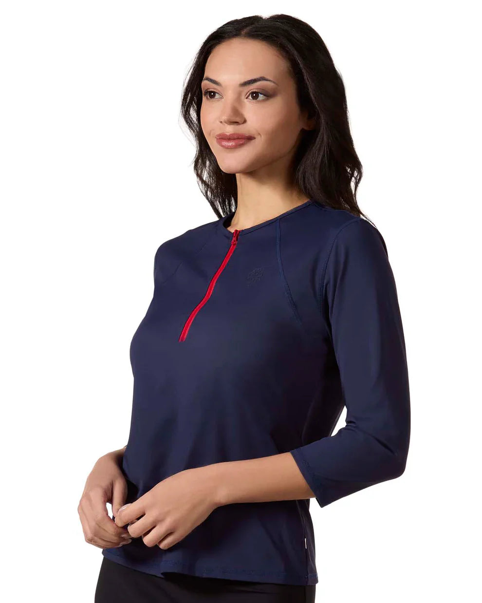 swim tee half zip