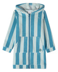 bathrobe terry striped zip up