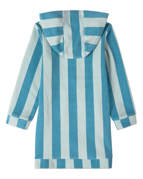 bathrobe terry striped zip up