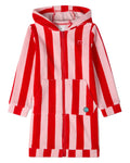 bathrobe terry striped zip up
