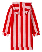 bathrobe terry striped zip up