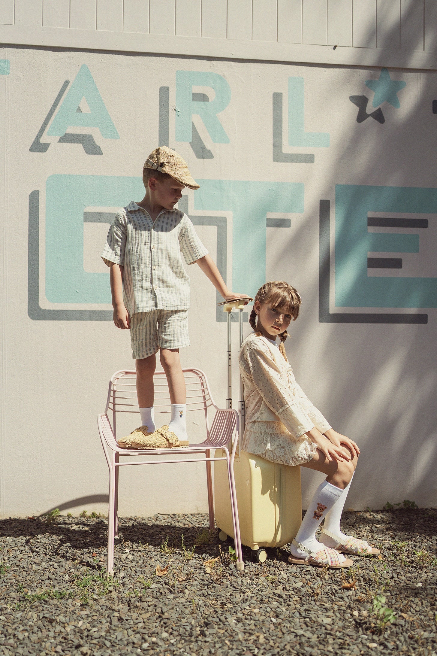 anklet boy bear printed